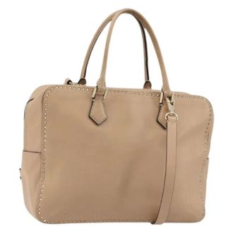 Valentino Pre-owned Handbags, female, Beige, Size: ONE SIZE Pre-owned Vintage Hand Bag
