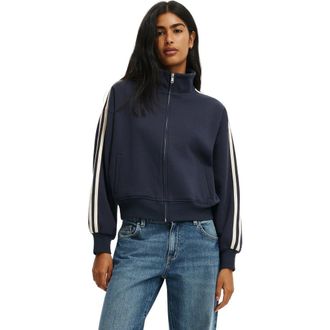 Cotton On Womens Funnel Neck Fleece Zip Through in Shadow Navy Taping at Nordstrom, Size Xx-Small