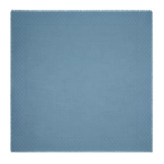 Gucci Rechthoekige sjaal met rafelrand - Dames - Accessoires - Blauw - Maat: ONE Size