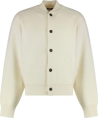 Jacquemus Truien & Vesten, Heren, Beige, L, Wol, Pallone Cardigan