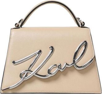 Karl Lagerfeld Ikonische Top Handtas - Dames - Handtassen - Beige - ONE Size - Tassen