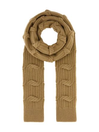 Stella McCartney Falabella cable-knit scarf - Brown