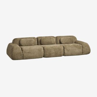 Sklum Sof&aacute; Modular De 3 Piezas En Chenilla Envasado Al Vac&iacute;o Merida Sklum