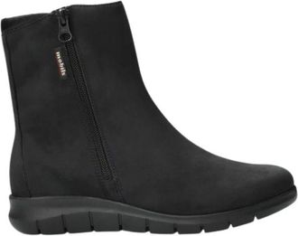 Mephisto Donkerblauwe Nubuck Enkellaars - Dames - Enkellaarsjes - Blauw - 42 1/2 EU - Schoenen