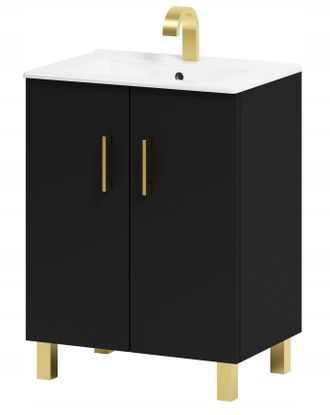 OEM Mueble De Ba&ntilde;o Viki 60 Con Lavabo, Negro
