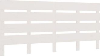 vidaXL Headboard White 150x3x80 cm Solid Wood Pine Vidaxl