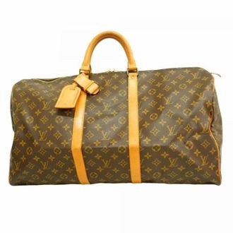 Louis Vuitton Vintage, unisex, Bruin, ONE Size, Pre-owned Fabric Weekend Bag