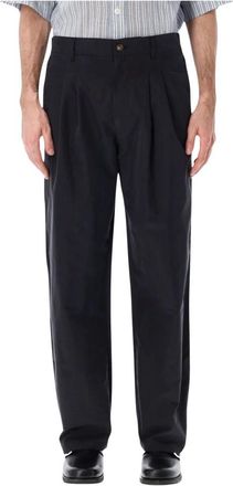 Isabel Marant Katoenen broek Yostin - Heren - Straight fit broeken - Zwart - W44 - Katoen - Broeken