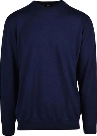Add Pullover Girocollo - Heren - Ronde hals truien - Blauw - M - Wol - Truien & Vesten