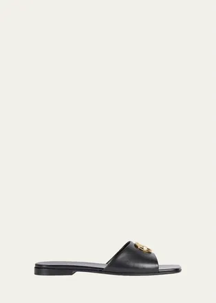 Gucci Marmont GG Leather Slide Sandals