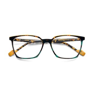 Etnia Barcelona Lepore Tortoiseshell Square Frame Eyeglasses with Amber Accents
