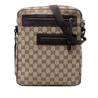 Gucci Vintage, unisex, Beige, ONE Size, Leer, Pre-owned Canvas Crossbody Bag
