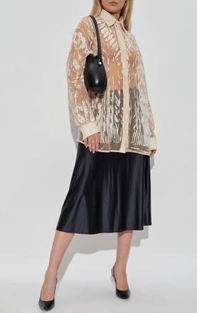 Diesel Transparent Shirt C-OVERY-QMBR, Womens, Beige