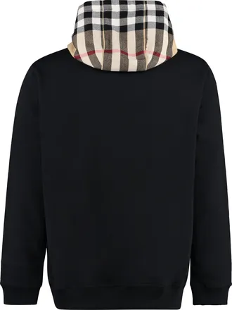 Burberry Mens Cotton Hoodie Black Jumpers Sweater