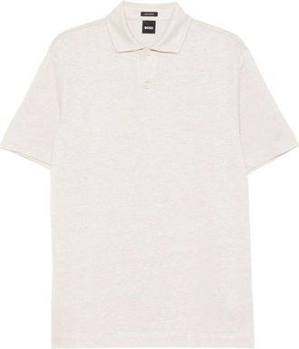 HUGO BOSS Regular-fit Poloshirt - Heren - Tops - Beige - Maat: XL Katoen