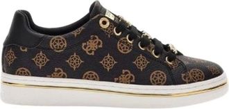 Guess Sneakers, female, Brown, 4 UK, Brown Sporty Synthetic Trainers for Women