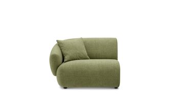 Castlery Auburn Left Arm Sofa Customized, (Washed Chenille) Moss, Machine Washable, Modular for Sofas, Green, Castlery