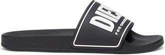 Diesel Pool Slides met 3D Logo - Heren - Sandalen - Zwart - 42 EU - Schoenen