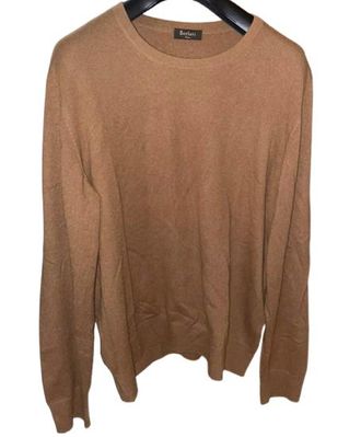 Berluti Tan Brown Cashmere Round Neck Jumper Size M