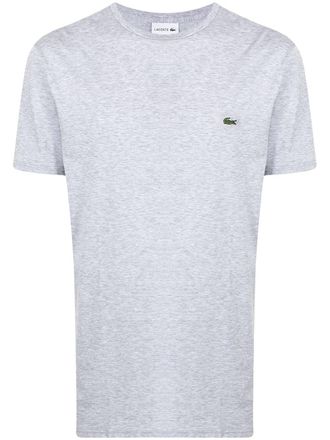 Lacoste logo-patch T-shirt - men - Pima Cotton - 3 - Grey