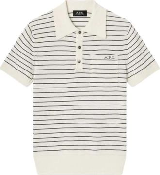 A.P.C. Polo Aline - Dames - Polos - Beige - S - Katoen - Tops