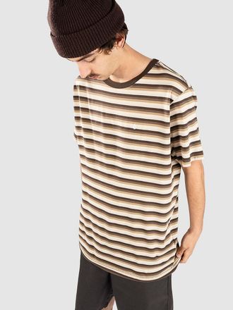 Volcom Level Stone Crew Camiseta marr&oacute;n