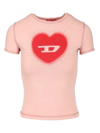 Diesel Cotton T-Shirt Rose