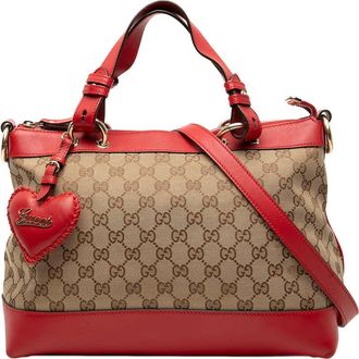 Gucci Pre-owned Gucci GG Canvas Valentine Satchel Ladies WNF18XKXQNF3G7QD