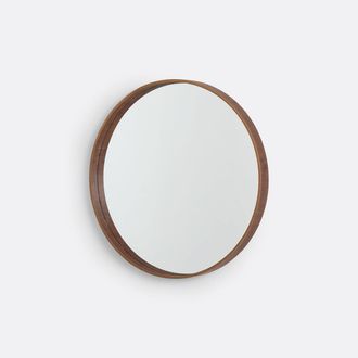 La Redoute Interieurs Ronde spiegel met notenhoutfineer &Oslash;60 cm, Alaria