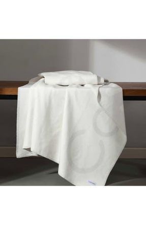 Calvin Klein Logo Double Face Throw Blanket in Light Grey at Nordstrom Rack