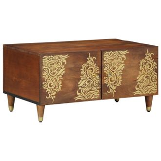 Berkfield Home Coffee Table 80x50x40 cm Solid Wood Mango in Brown | Size: 80 x 50 x 40 cm