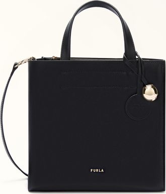 Furla Divide It Borsa Shopping S Nero Nero Pelle Di Vitello Sidney Donna