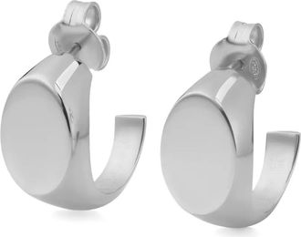 Maison Margiela polished earrings - unisex - Silver - One Size