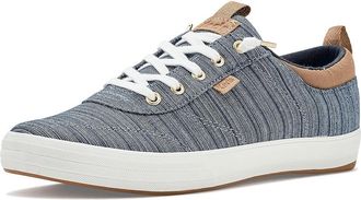 Keds Center III Slip-On Womens Shoes Blue/Stripe Chambray : 9.5 B - Medium