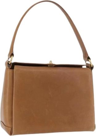 Gucci Pre-owned Handbags, female, Brown, Size: ONE SIZE Pre-owned Vintage Hand Bag