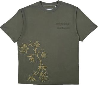 Only the Blind T-shirt met borduurwerk - Groen