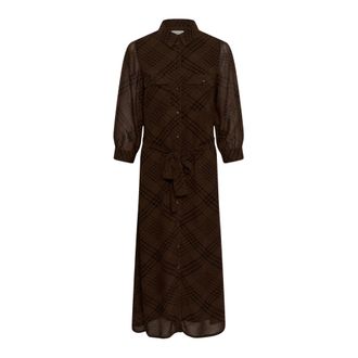 Part Two Cathie PW Jurk - Dames - Shirt Kleedjes - Bruin - L - Kleedjes