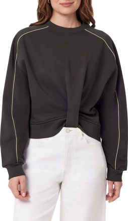 Scotch & Soda Piped Crewneck Sweatshirt in Black Sand at Nordstrom Rack, Size X-Small