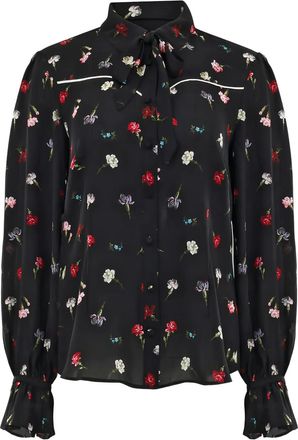 Cinq à Sept Blouse met bloemenprint - Zwart