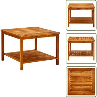 vidaXL The Living Store Tavolino da Salotto 60x60x45 cm in Legno Massello di Acacia - Tavolino da esterno