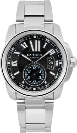 Cartier Pre-owned Cartier Calibre De Cartier Black Dial Mens Watch W7100016