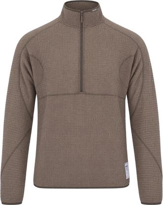 SATISFY Fuzz Fleece AD Half-Zip - Heren - Vesten met rits - Bruin - XL - Leer - Hoodies & sweatvesten