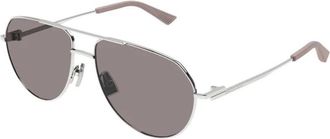 Bottega Veneta Unisex Black Aviator Sunglasses BV1302S 004