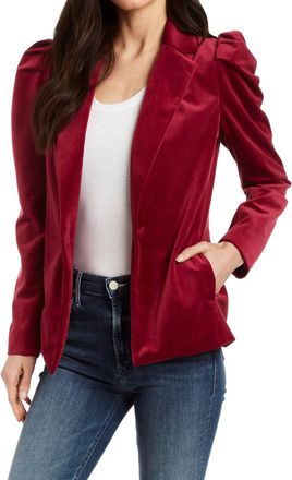 Drew Carole Velvet Jacket In Passion