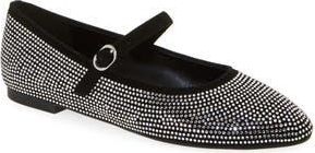 Stuart Weitzman Analiese Mary Jane Flat in Clear/Black at Nordstrom Rack, Size 8.5