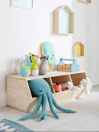 Vertbaudet Kinderzimmer Regal Toys, 3 F&auml;cher weiss