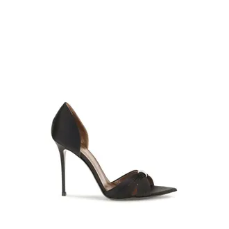 Giuseppe Zanotti Black Satin Stiletto Heel Womens Sandals
