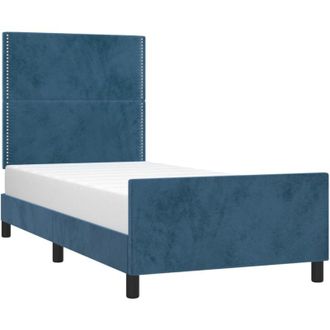 vidaXL Vidaxl - Estructura De Cama Sin Colch&oacute;n Terciopelo Azul Oscuro 80x200 Cm