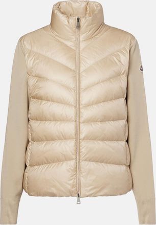 Moncler Cardigan in lana vergine con imbottitura