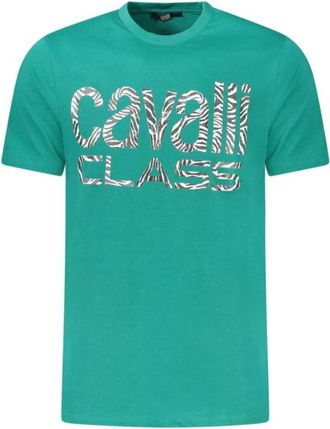 Cavalli T-shirt met korte mouwen - Heren - T-shirts - Groen - M - Katoen - Tops